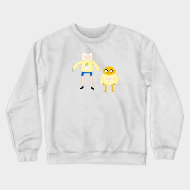 Finn and Jake Crewneck Sweatshirt by maxtrology